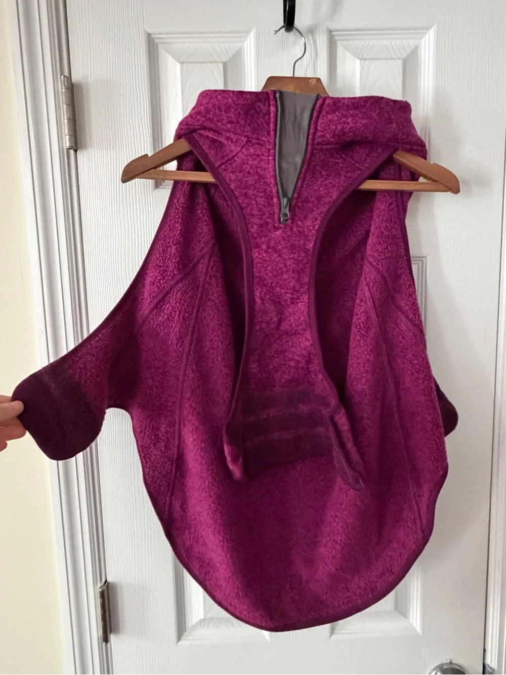 Kurgo XL Plum Fleece Dog Jacket Reflective Zip Back Winter Coat